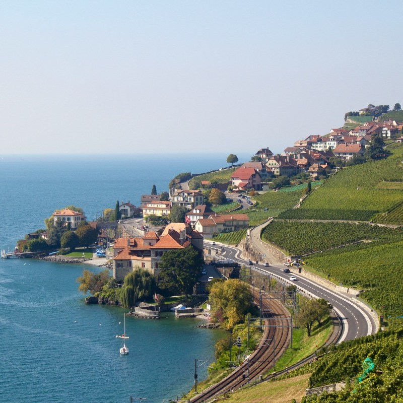 Walking Switzerland’s breathtaking Lavaux terraced&nbsp;vineyards.