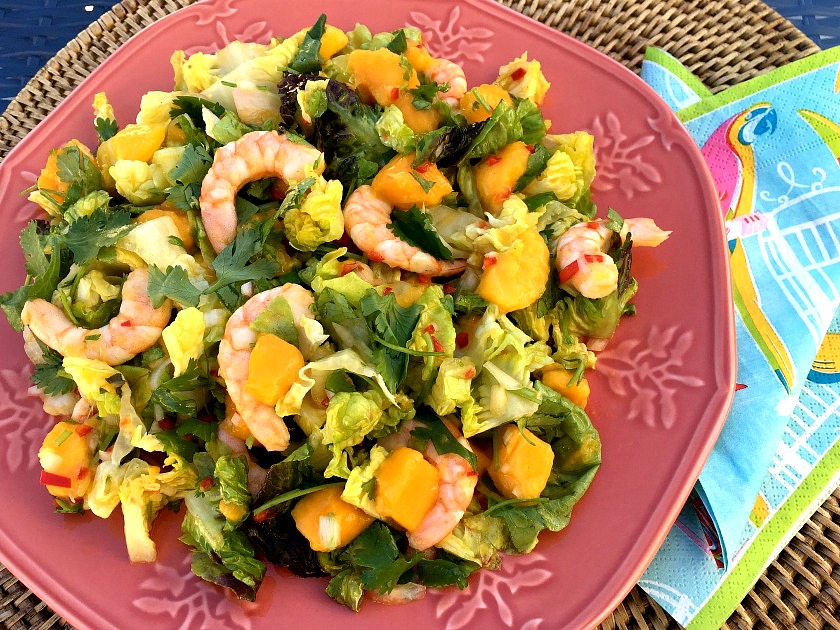 Prawn, mango and chilli salad with a lime and sesame oil&nbsp;dressing
