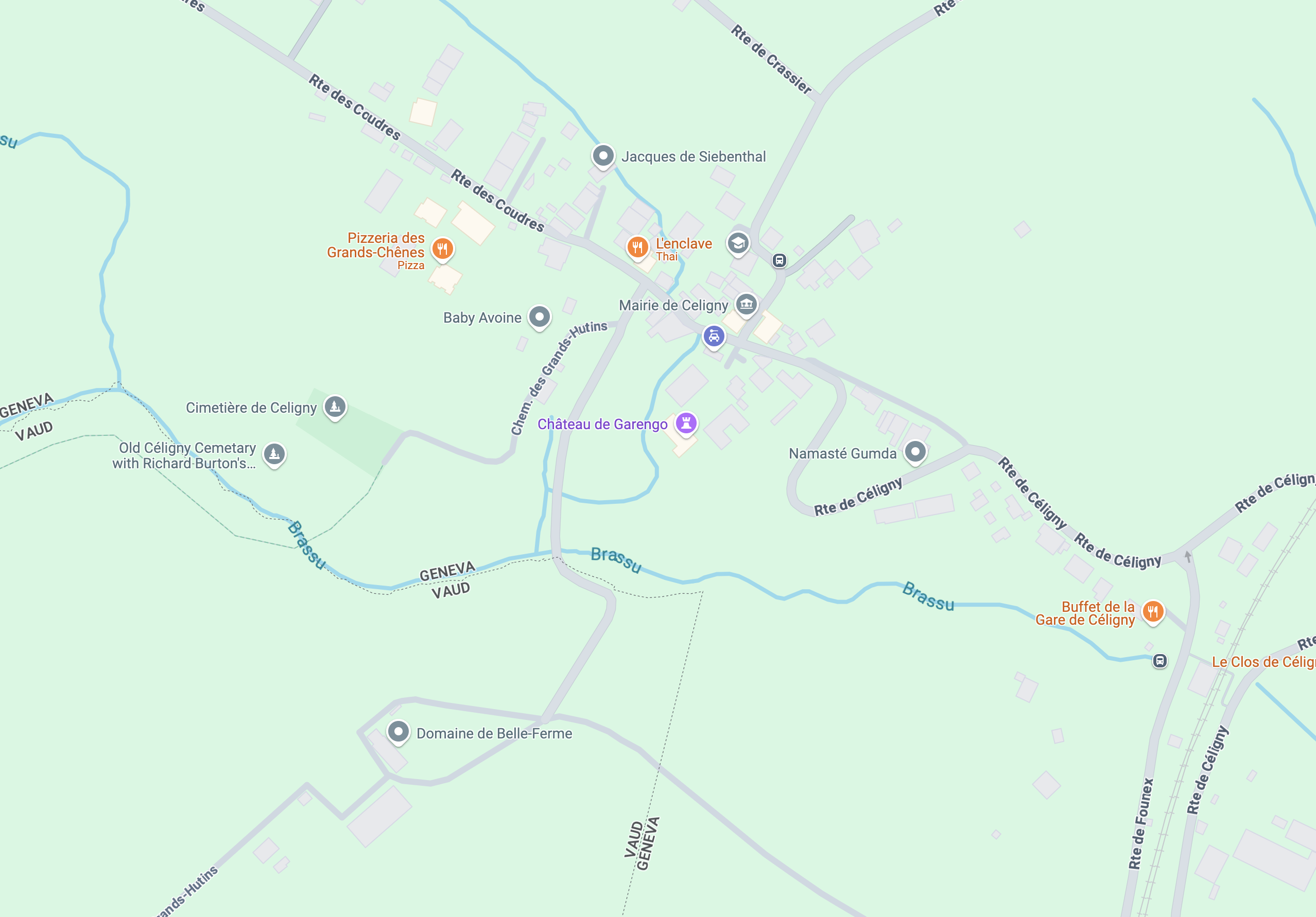 a map of Celigny, Switzerland